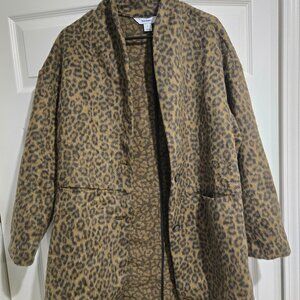 NEW OLD NAVY LEOPARD COAT- Size medium